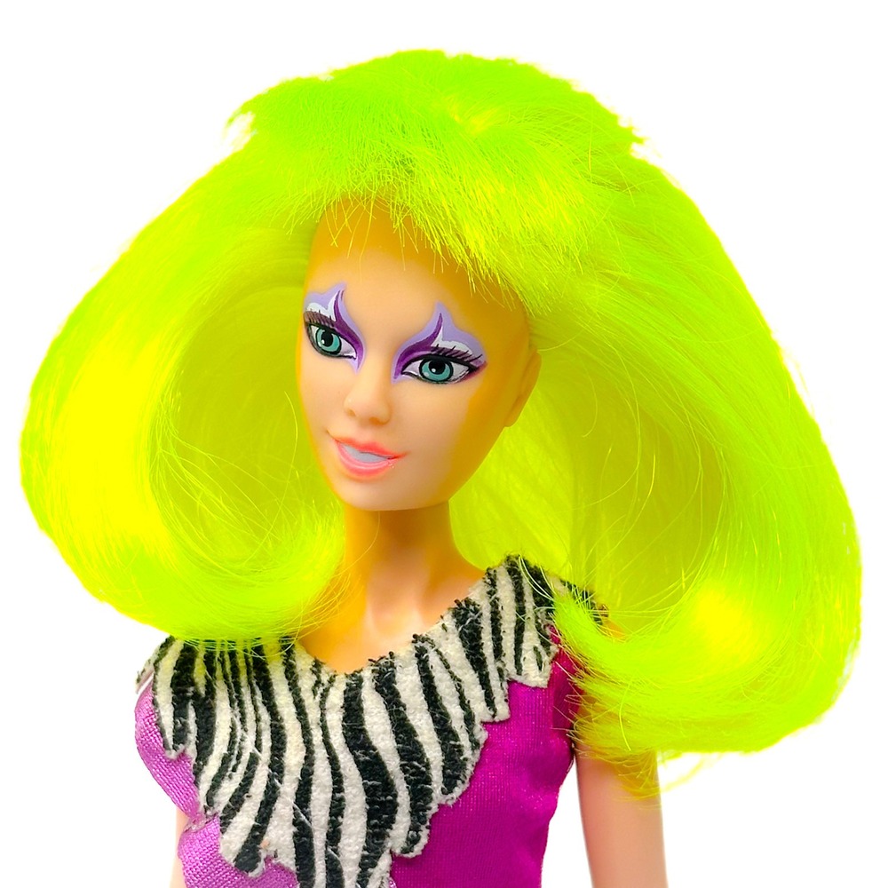 Jem and the Holograms Pizzazz Doll 1986 Misfits Hasbro w Guitar Fashion Toy VTG